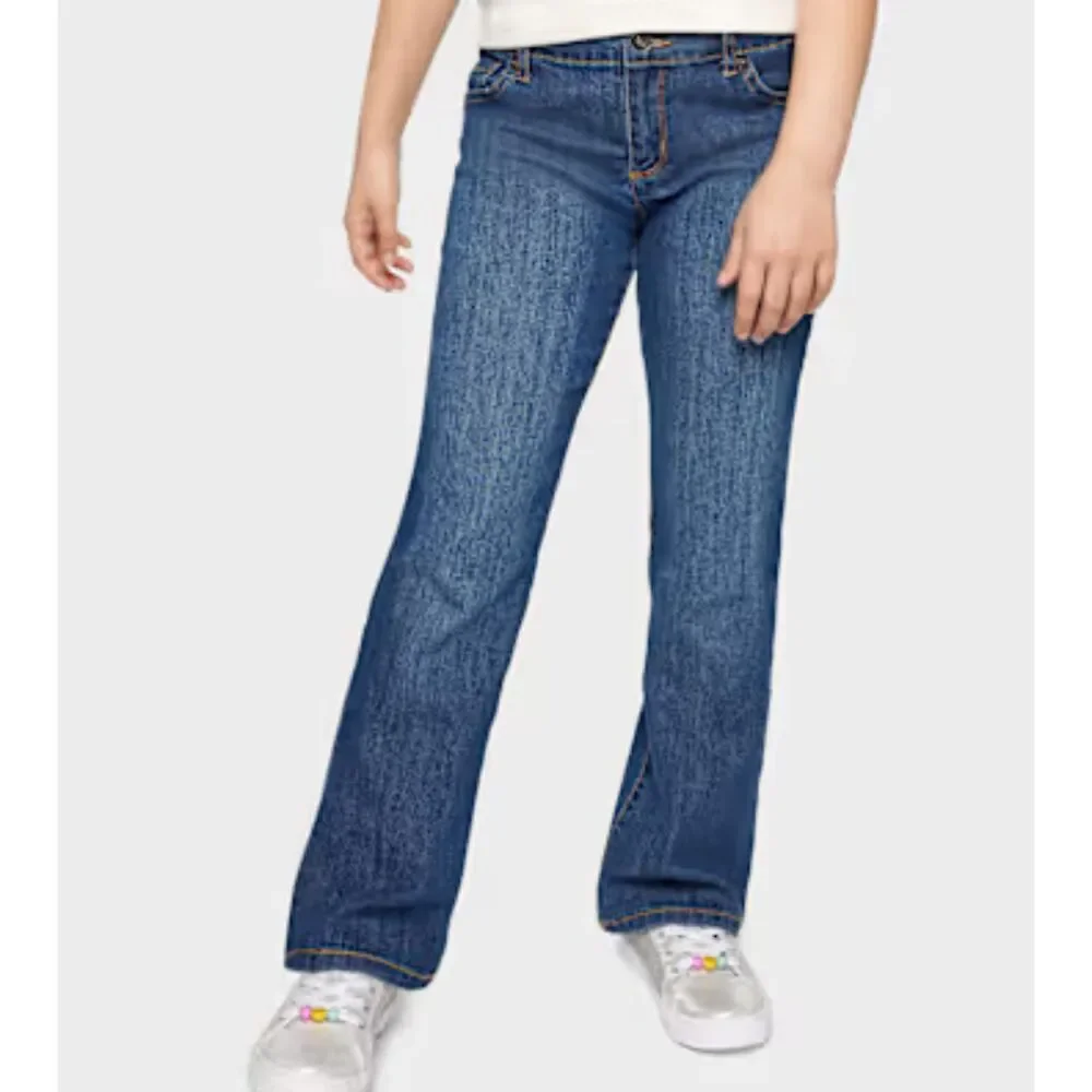 The Children's Place Bootcut Jeans Denim Pants Adjustable Waist Youth Girls 12
